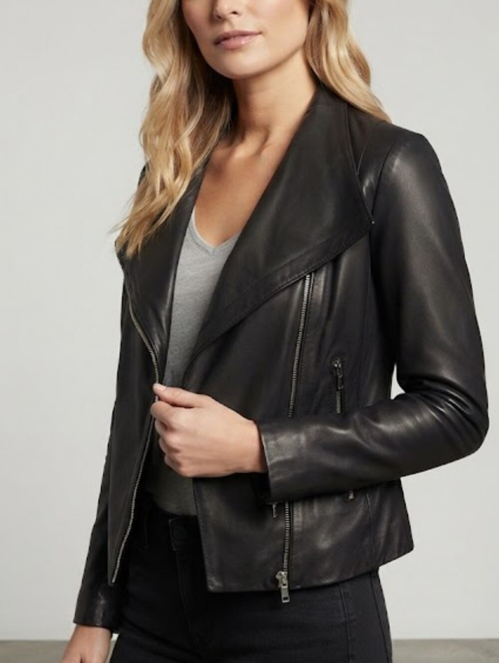 Cheslea28 moto leather jacket black XS